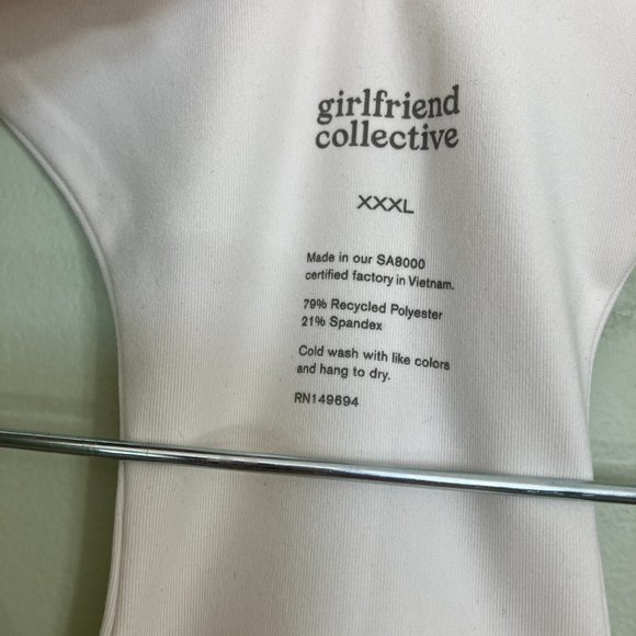 Girlfriend Collective NWT Paloma bra ivory white size 3X - Picture 5 of 7